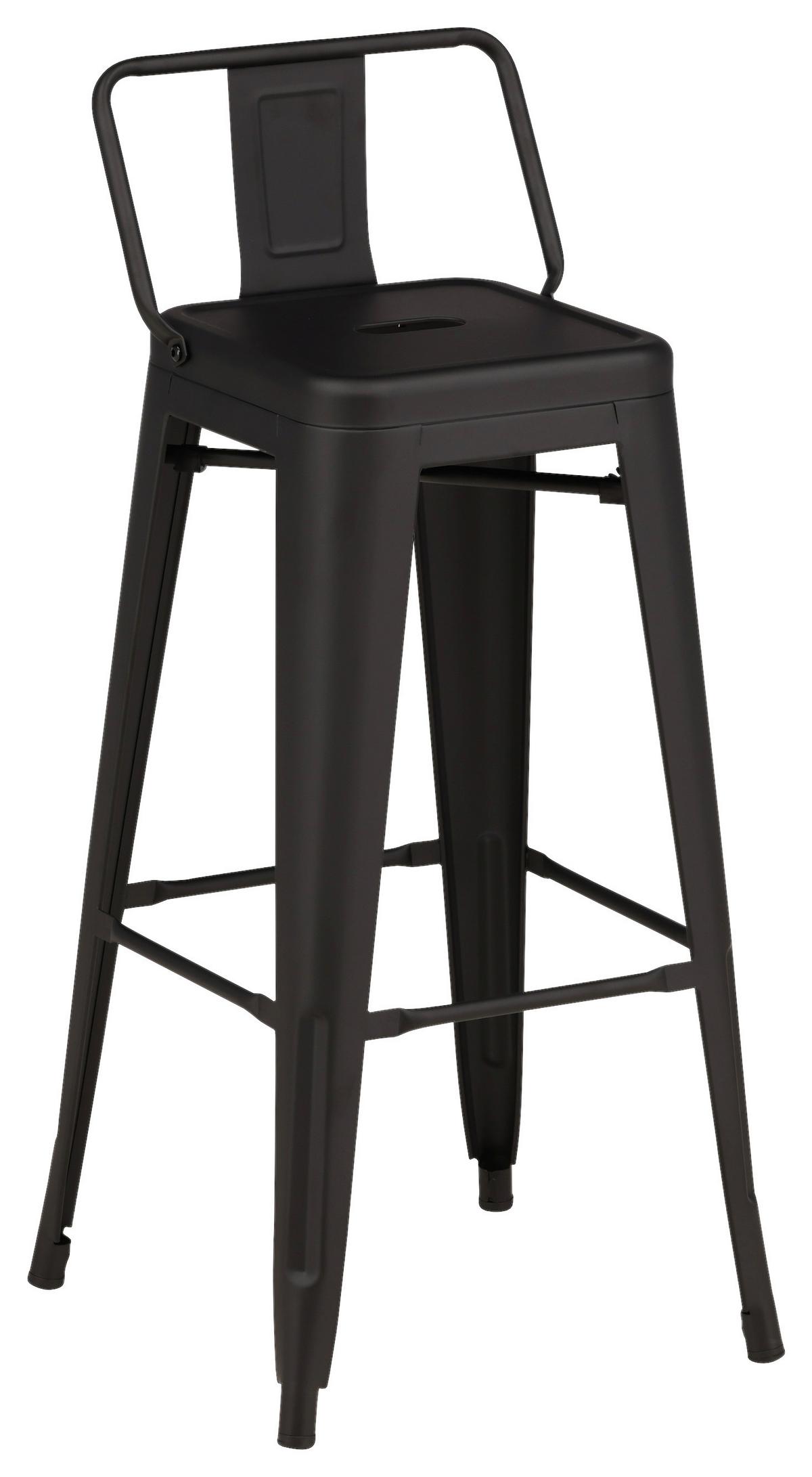 BARHOCKER-SET TEMPE - Schwarz, Design, Metall (43/94/43cm) - Livetastic