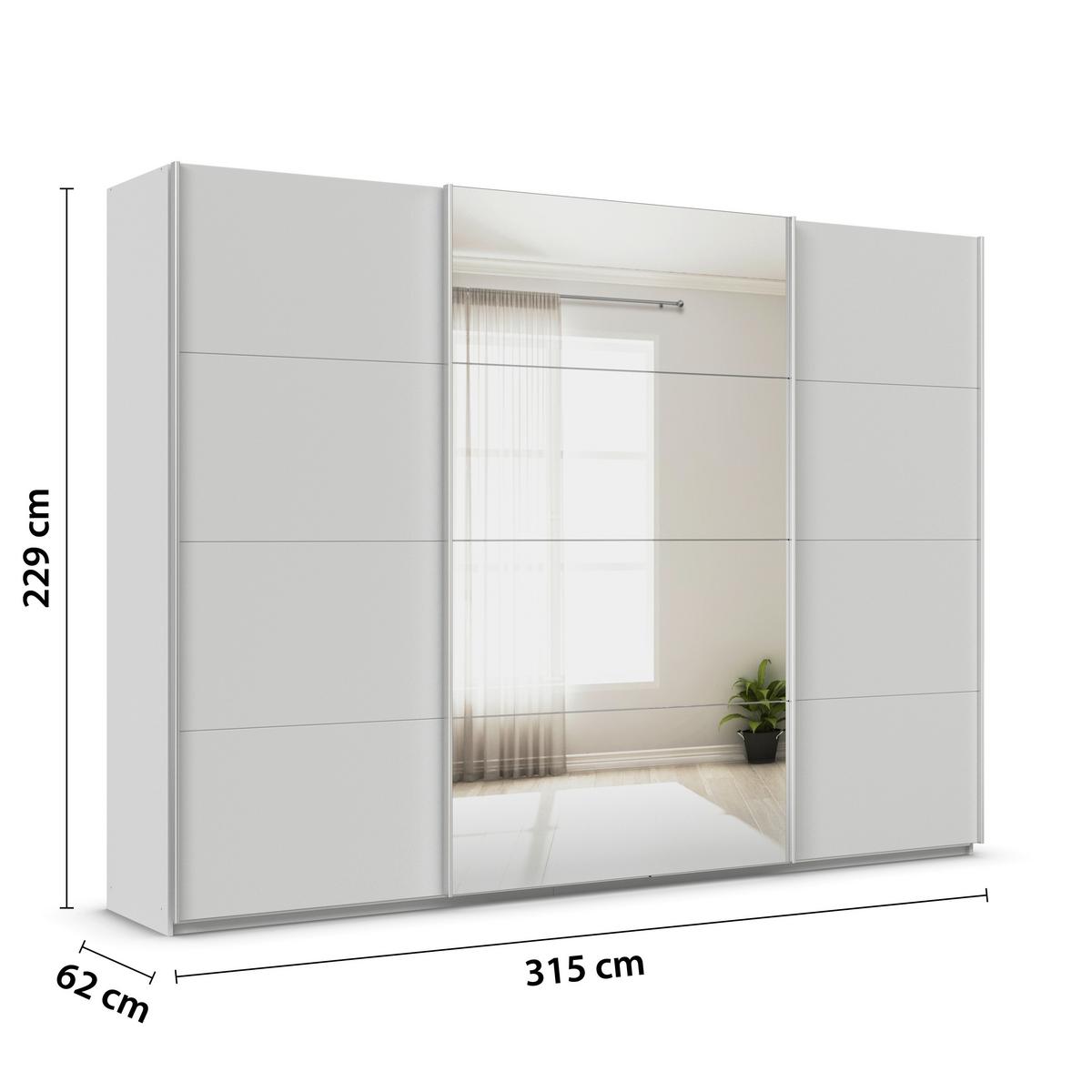 DULAP USI CULISANTE FELDKIRCH - argintiu/gri deschis, Modern, material pe bază de lemn (315/229/62cm)