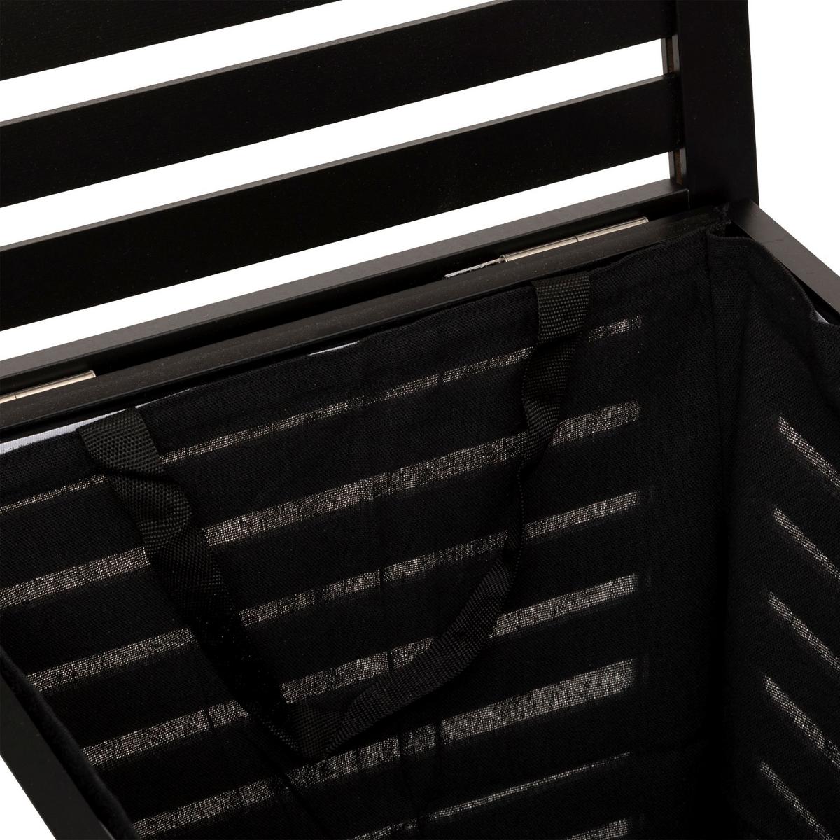 Coș de rufe Black Wood cca. 65l - Basics (40/40/58cm)