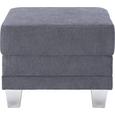 Hocker Anthrazit - Chromfarben/Dunkelgrau, MODERN, Kunststoff/Textil (60/46/60cm) - MODERN LIVING