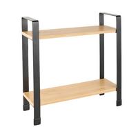 Etajeră de bucătărie Rita -2 - culoare natur/negru, Modern, materiale naturale/metal (32/33/11cm) - Mömax