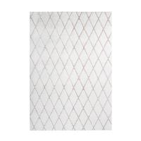 Hochflorteppich Vivica - Weiss/Rosa, Design, Textil (80/150cm) - Kayoom
