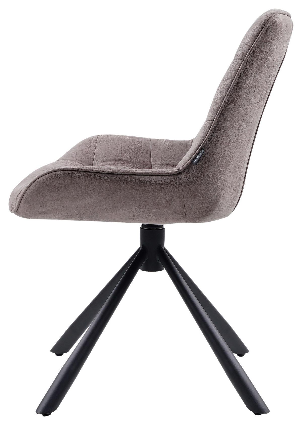 KRZESŁO HEIKO - czarny/taupe, Design, metal/tkanina (57/84/63cm) - Hom`in