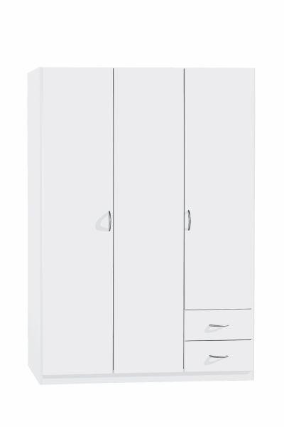 Omara S Klasičnimi Vrati Case, Bela - srebrne barve/bela, Konvencionalno, umetna masa/leseni material (136/197/54cm) - Boxxx