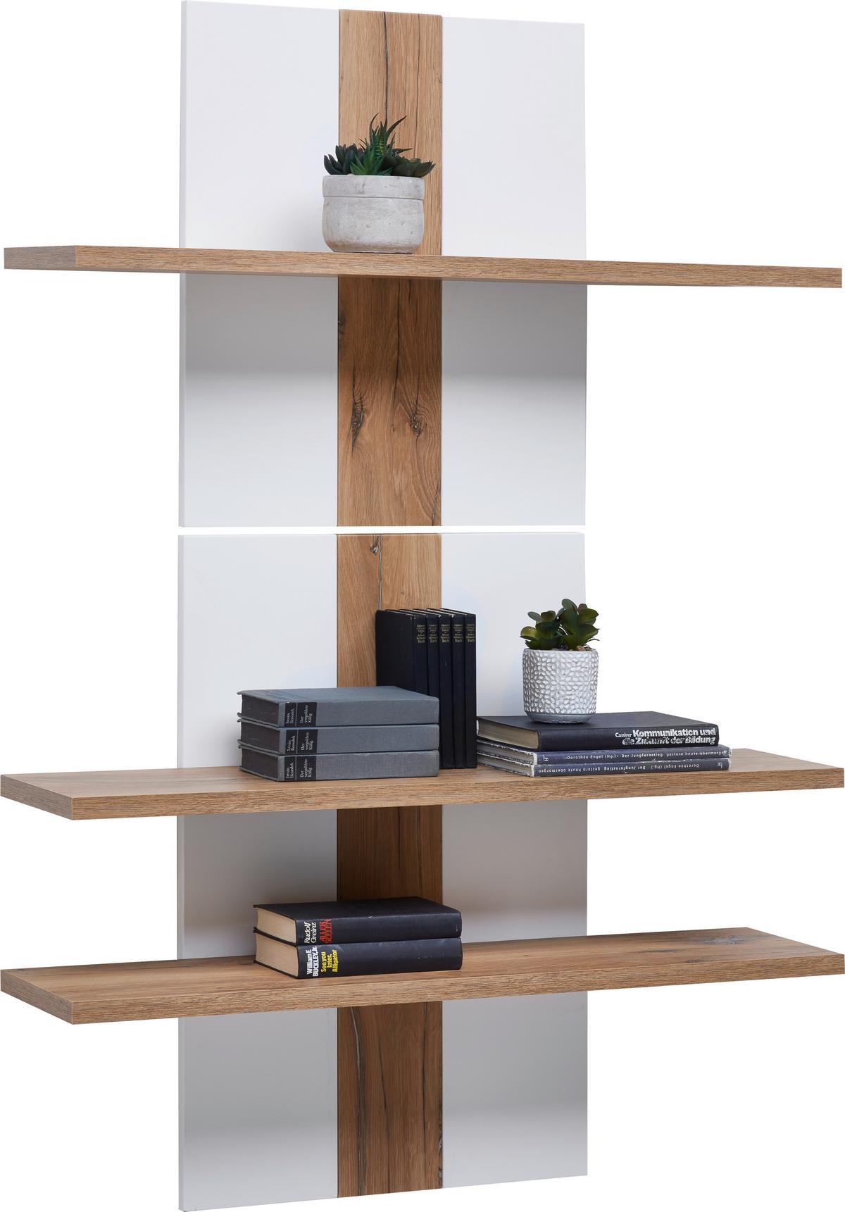Zidna Polica Auris - bijela/boje johe, Moderno, drvni materijal (100/143/25cm) - Modern Living