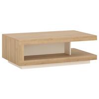 Măsuță de cafea LYON HELL - alb/culoare lemn stejar, Trend, material pe bază de lemn (105,6/37,2/68,1cm) - Modern Living