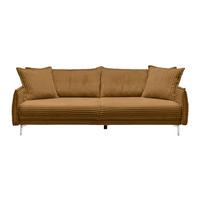 Bigsofa Kiss Senfgelb - Chromfarben/Senfgelb, MODERN, Holz/Metall (241/90/117cm) - Mömax