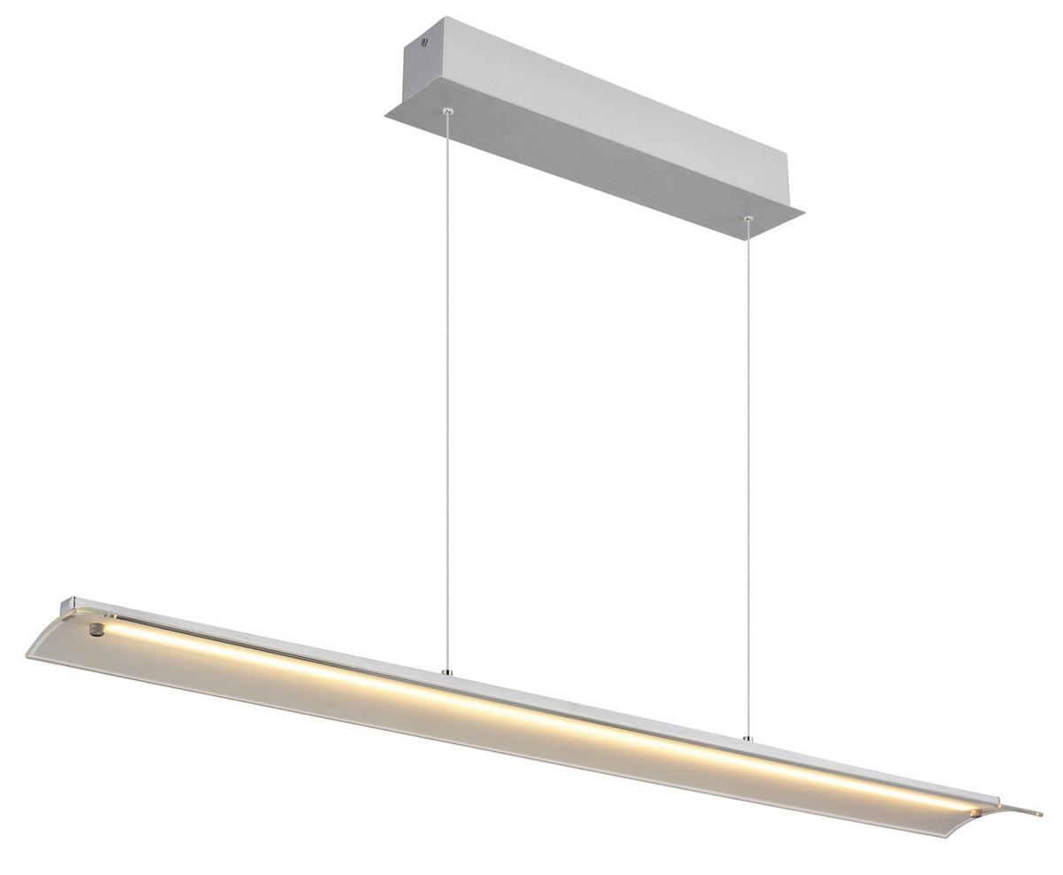 Led Viseća Svjetiljka Boja Aluminija - prozirno/boje aluminija, Design, staklo/metal (100/12/150cm) - Globo