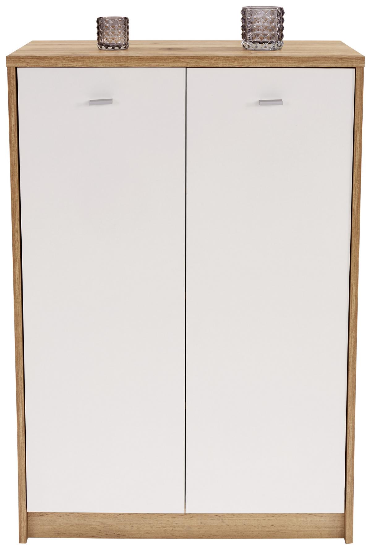 Komoda 4-you New, Bela, Barva Hrasta - barve kroma/barve hrasta, Moderno, umetna masa/leseni material (74/111,4/34,6cm) - Mömax