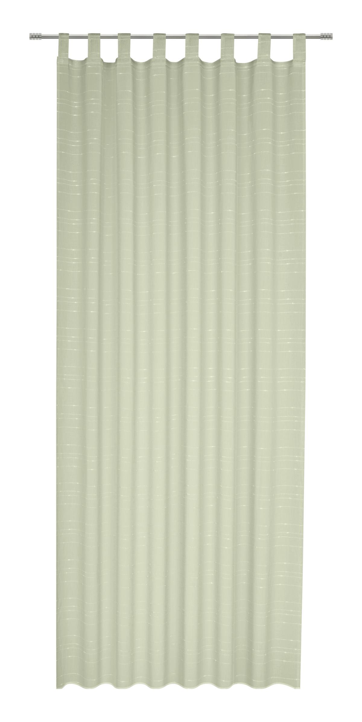 Zavjesa S Omčama Ida - zelena, Konvencionalno, tekstil (135/245cm) - Based