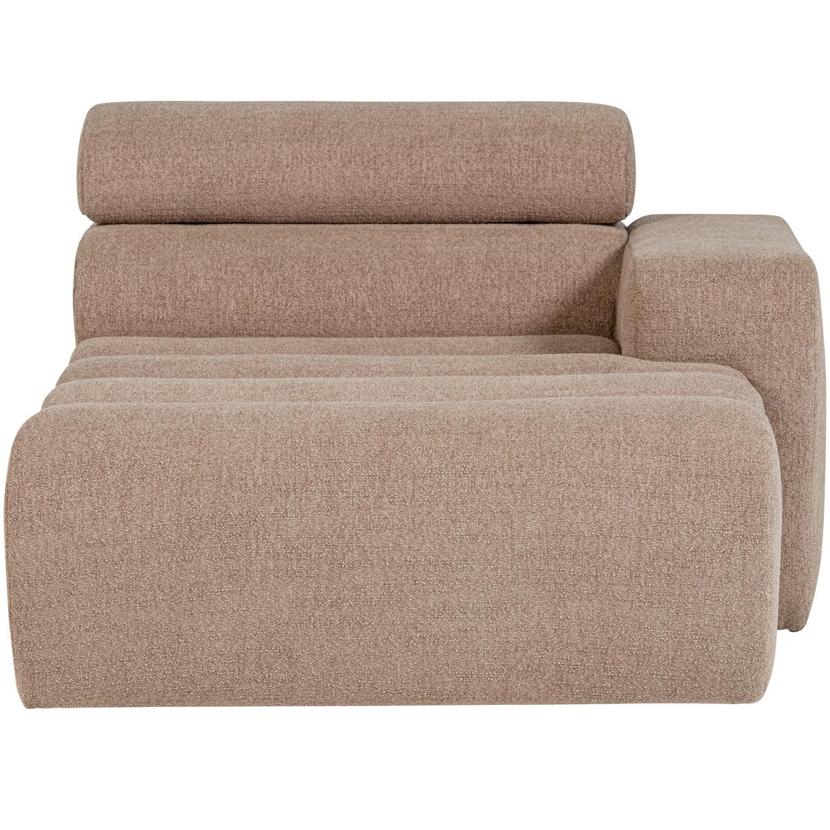 Sofaelement Novi Taupe B: 173cm - Taupe/Schwarz, Design, Kunststoff/Textil (173/86/109cm) - Livetastic