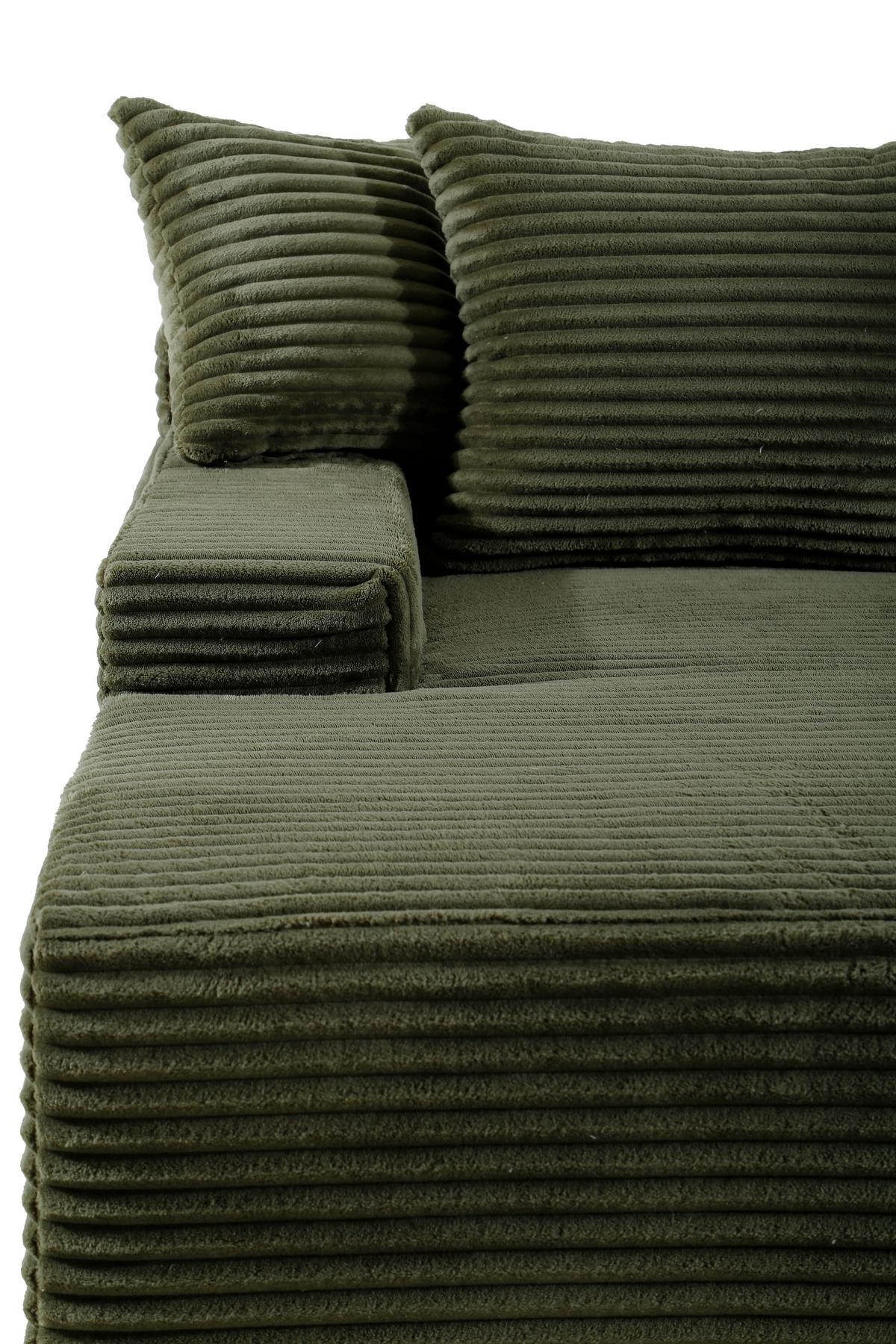 Fotelj Lunaris, Zelena - zelena, Design, tekstil (125/63/170cm) - P & B