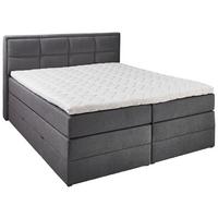 ŁÓŻKO BOXSPRING ORLANDO - antracytowy/czarny, Konventionell, tworzywo sztuczne/tkanina (180/200cm) - Carryhome