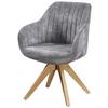 STOL MED ARMSTÖD RELAX - bokfärgad/grå, Modern, trä/textil (60/82/62cm) - Mömax