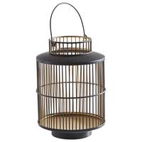 LATARNIA 32134C - czarny/kolor złoty, Design, metal (16/25cm) - Ambia Home
