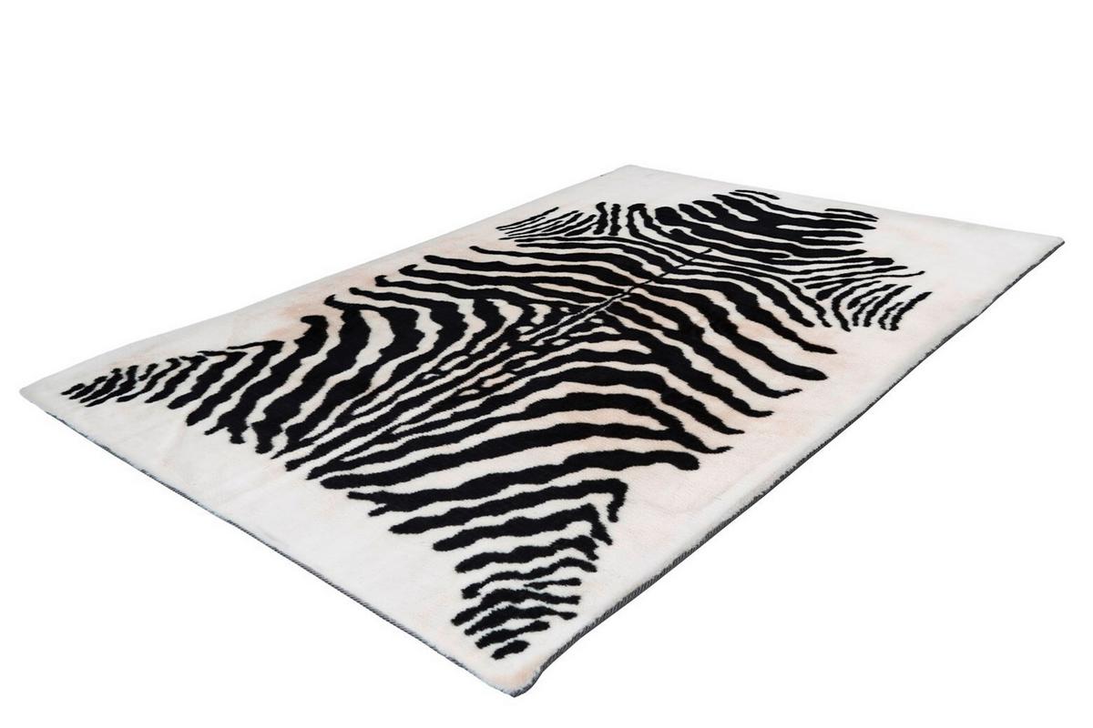 HOCHFLORTEPPICH RABBIT ANIMAL - Weiss/Schwarz, Konventionell, Textil (160/230cm) - Kayoom