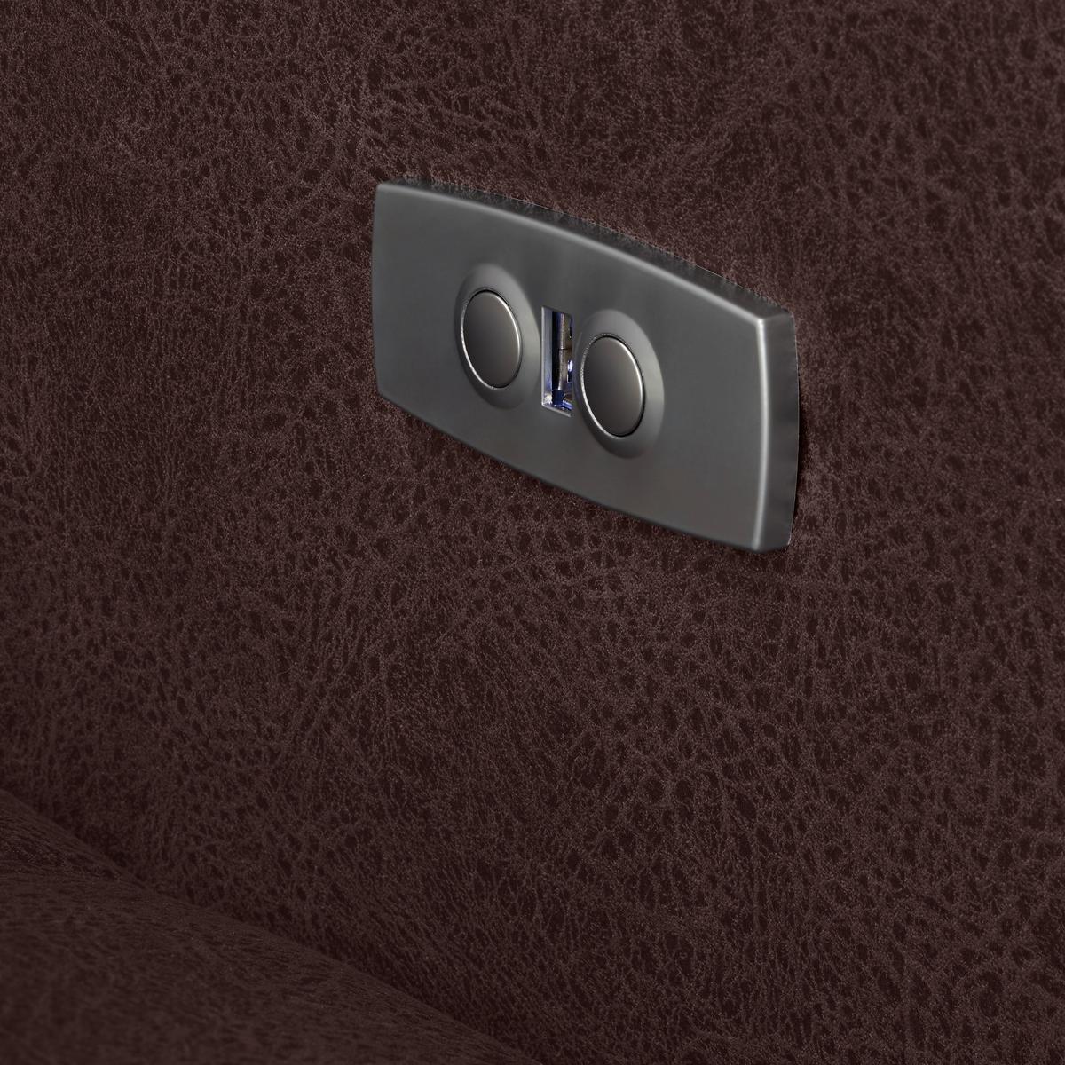 Ecksofa Panama links Braun - Schwarz/Braun, KONVENTIONELL, Textil/Metall (216/89-102/304cm) - Premium Living