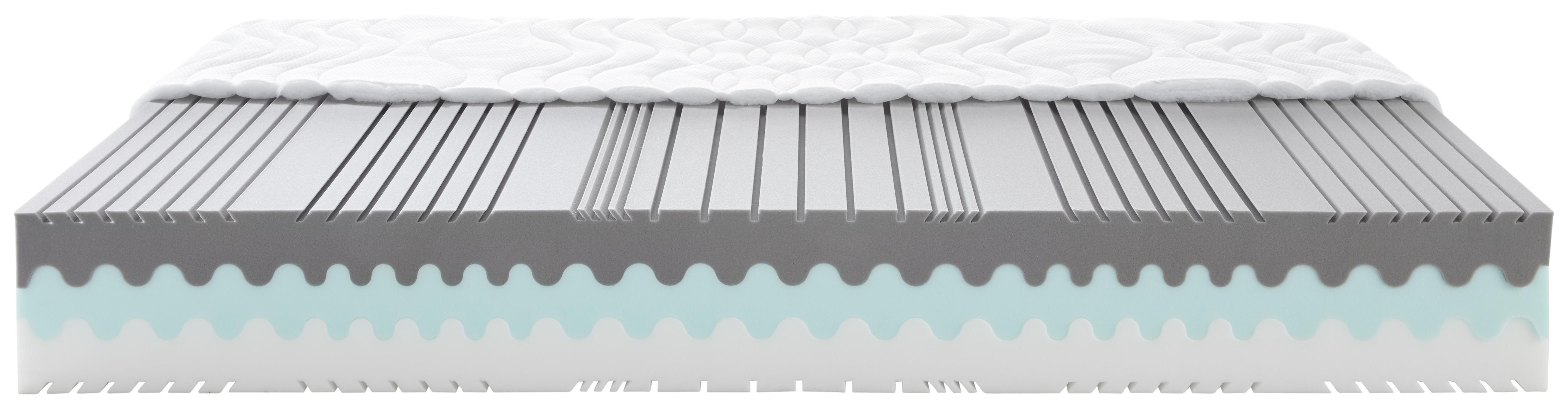 Ležišče Iz Udobne Pene Wave-Deluxe, 90x200 Cm - bela, tekstil (90/200cm) - Nadana