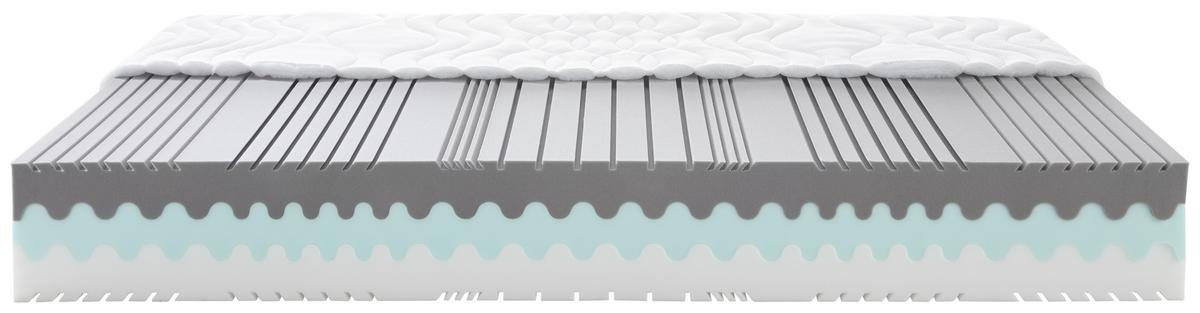 Komfortschaummatratze Wave H3+H4 ca. 90x200cm - Weiß, Textil (90/200cm) - Nadana