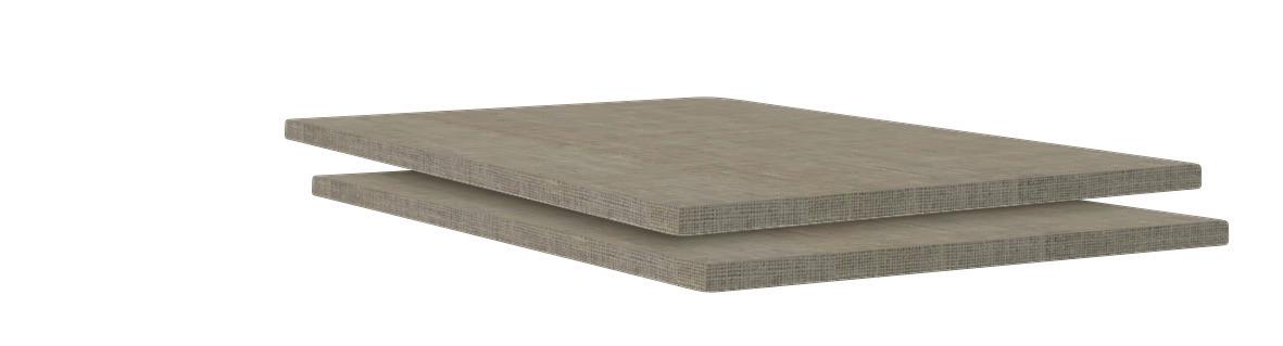 Einlegebodenset "UNIT" in Braun - Braun, MODERN, Holzwerkstoff (42,5/1,8/54,4cm) - Based