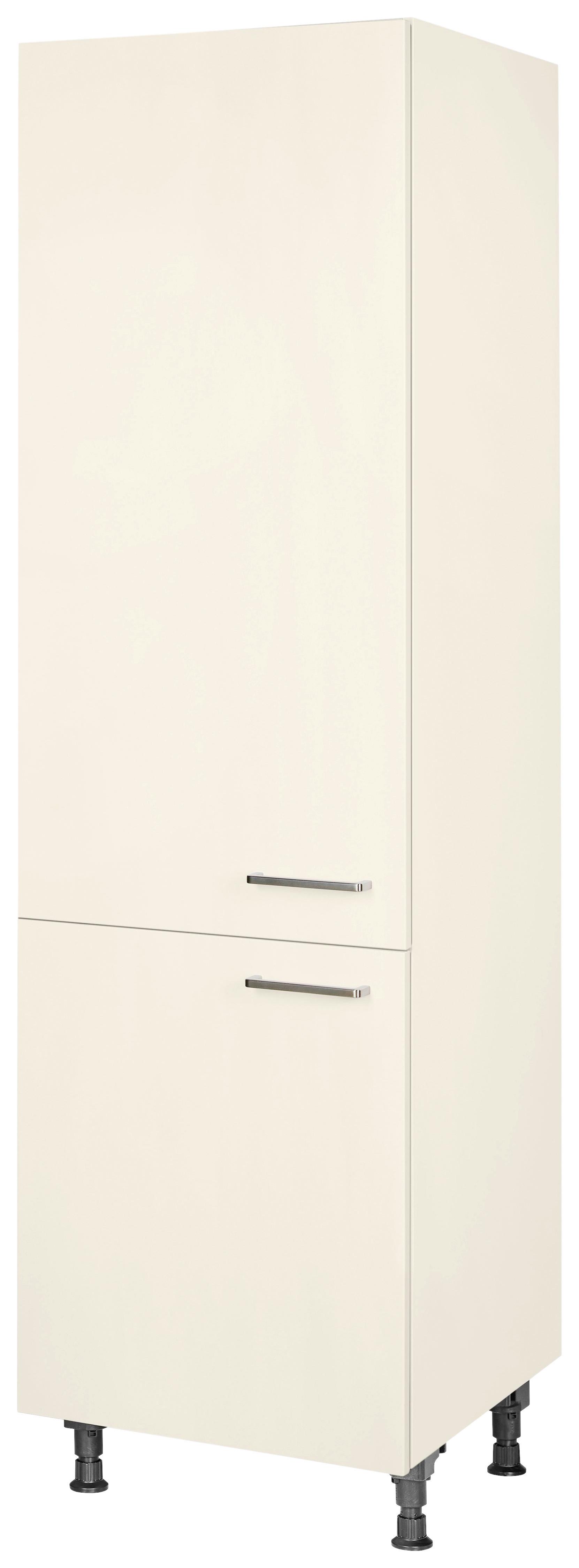 Geschirrschrank Touch Magnolie - Edelstahlfarben/Magnolie, MODERN, Holzwerkstoff/Metall (60/216,6/58cm) - Nobilia