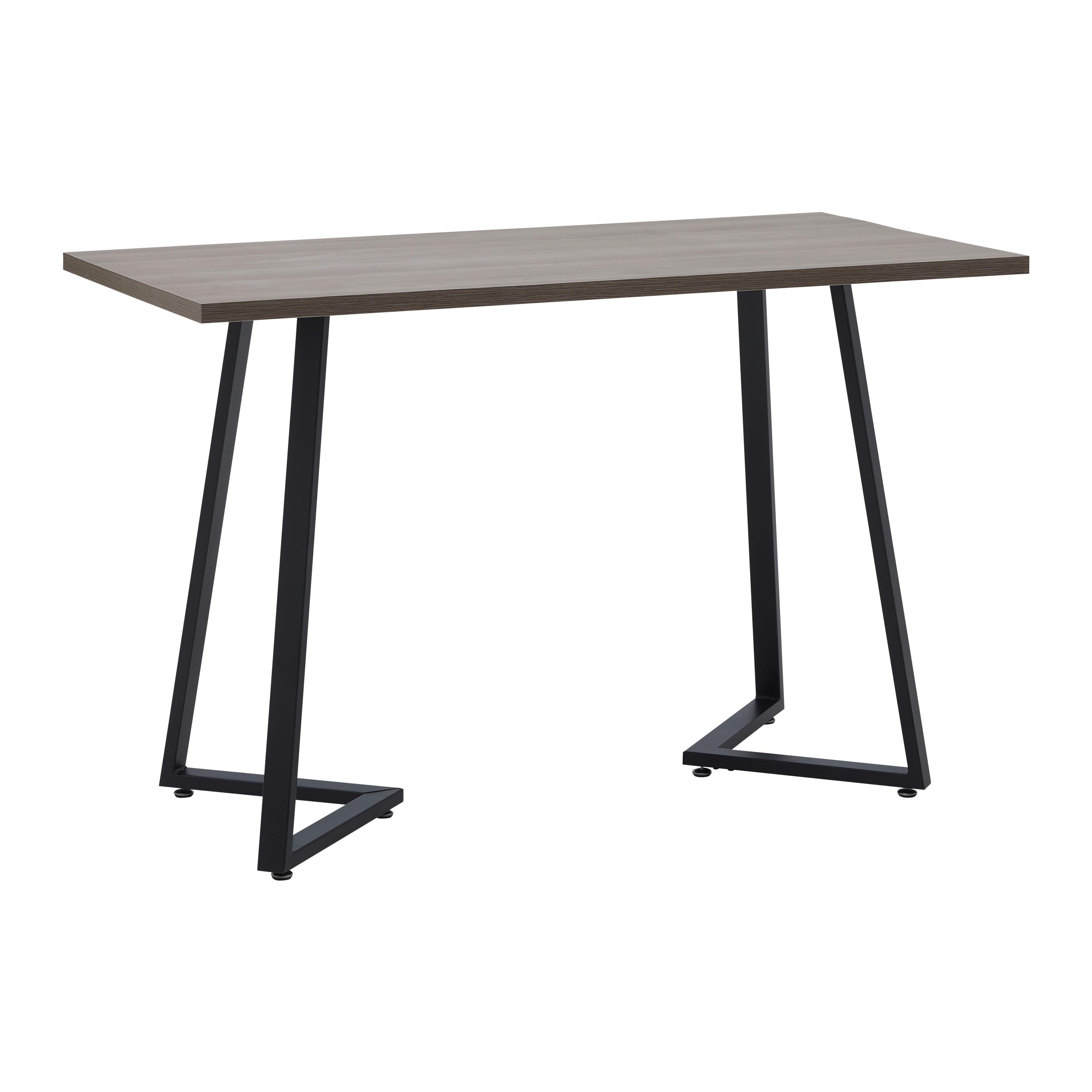 Schreibtisch Carolina Walnussfarben MDF ca.120x60 cm - Walnussfarben/Schwarz, MODERN, Metall (120/60/75cm) - Bessagi Home