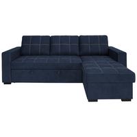 Canapea modulară TURIN - albastru închis, Design, plastic/lemn (239/87/160cm) - Modern Living
