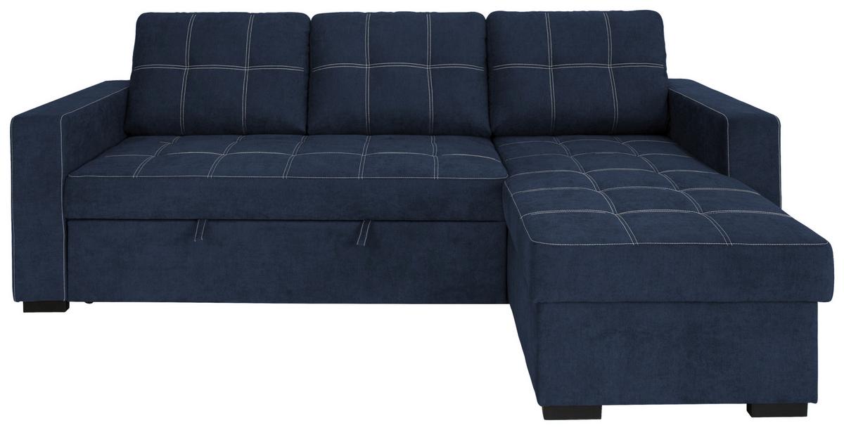 Canapea modulară TURIN - albastru închis, Design, plastic/lemn (239/87/160cm) - Modern Living