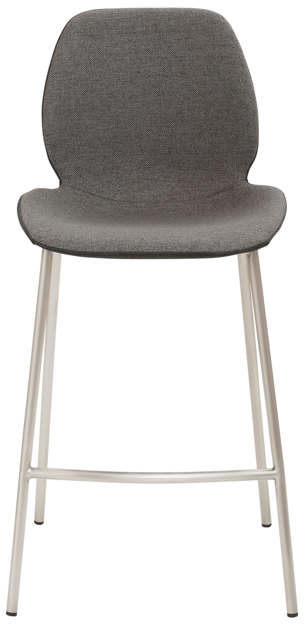 Barhocker My Solo ca. 49x97 cm Anthrazit - Edelstahlfarben/Anthrazit, KONVENTIONELL, Textil/Metall (49/97/53cm) - Livetastic