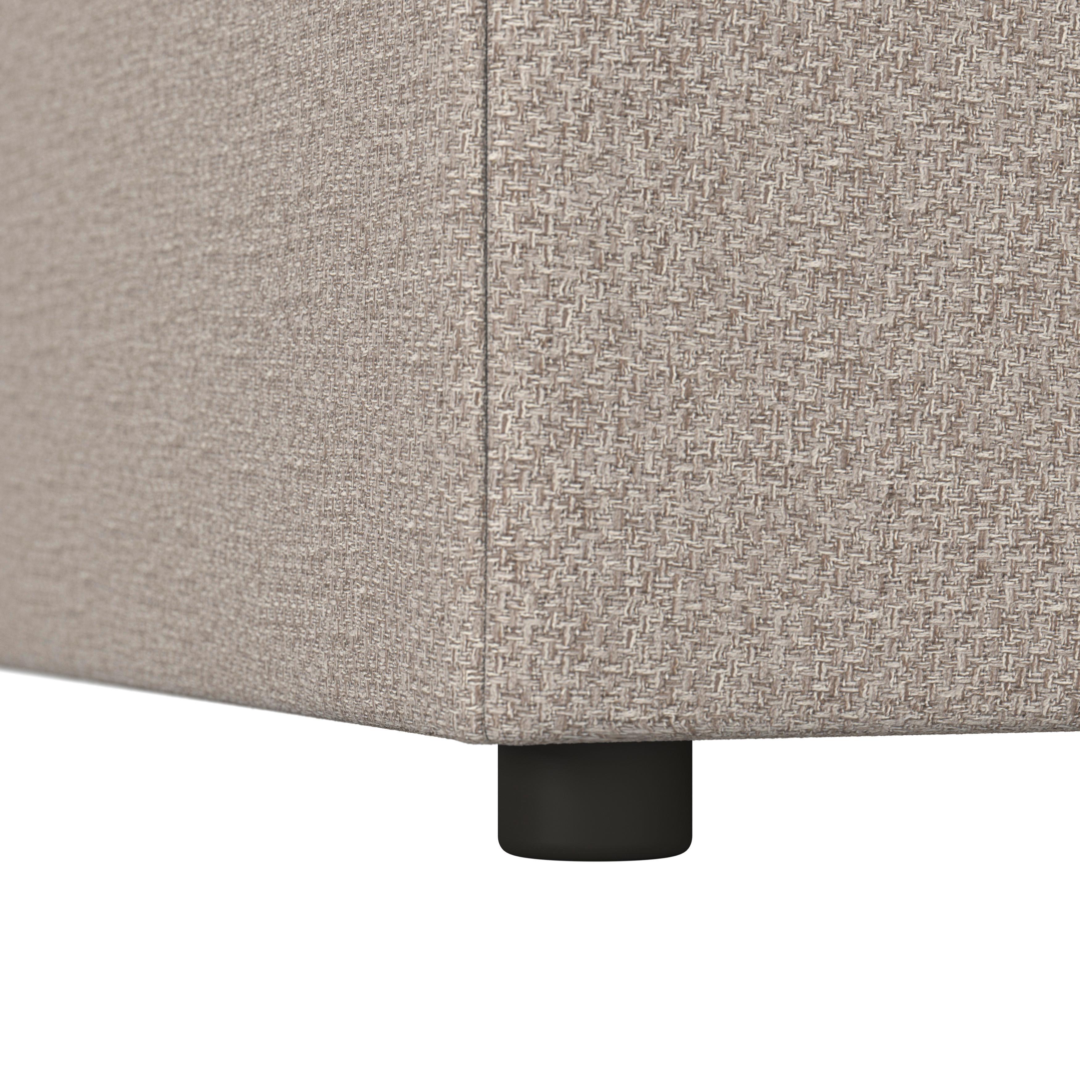 BOXSÄNG MARCO - svart/taupe, Modern, trä/textil (140/200cm) - Bessagi Home