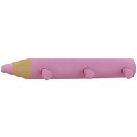 Hakenleiste Stifto Pink ca. 37x5x6 cm - Pink, Design, Holzwerkstoff (37/5/6cm) - MID.YOU
