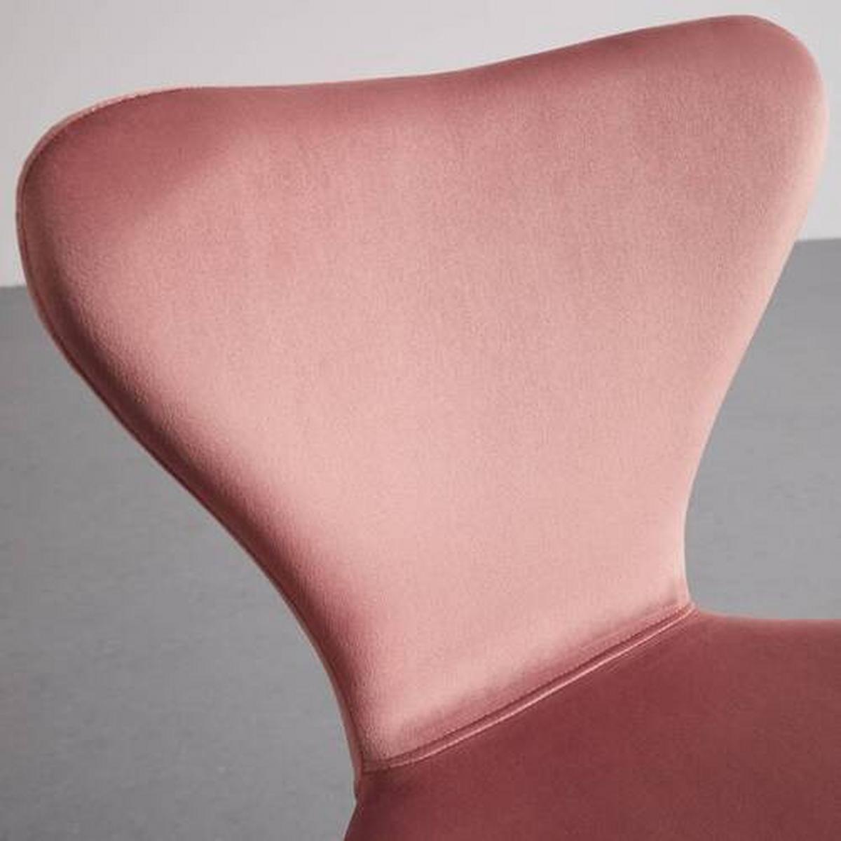 Stol Alicia, Roza, Žamet - roza/črna, Moderno, kovina/tekstil (53/82,5/53cm) - Bessagi Home