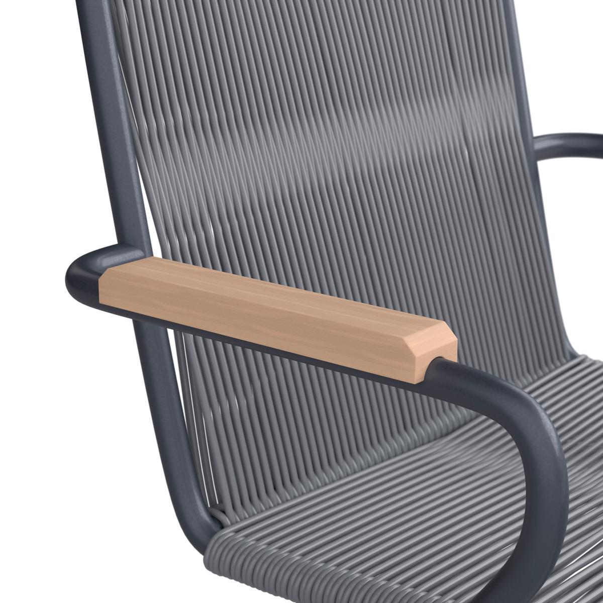 Kerti Étkezőgarnitúra Helen - fekete/tíkfa színű, Modern, műanyag/textil (330/198/88cm) - Bessagi Garden