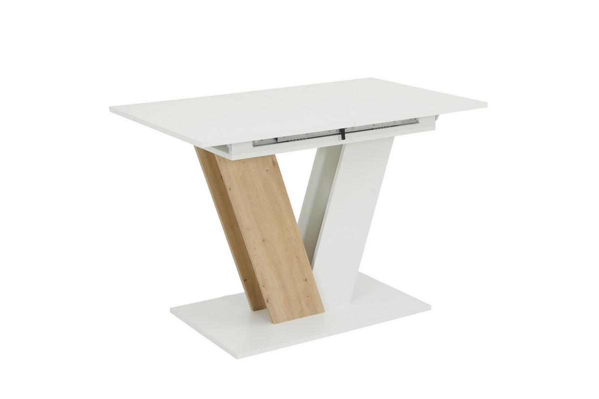 ESSTISCH SIENA T - Weiß/Eiche Artisan, MODERN, Holzwerkstoff (110-150/76/70cm) - MID.YOU