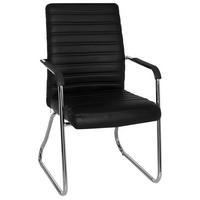 Konferenčni Stol Steel V, Črna - barve kroma/črna, Moderno, kovina/umetna masa (55/96/46cm) - MID.YOU