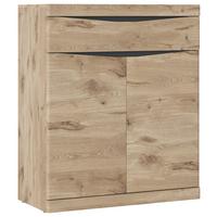 Dulap pentru pantofi TWIST - culoare lemn stejar/antracit, Modern, material pe bază de lemn (86/101,6/39,9cm) - Modern Living