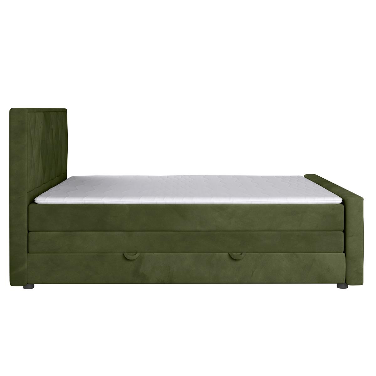 Boxspringbett Porto ca. 180x200 cm Grün - Grün, MODERN, Holz/Kunststoff (180/200cm) - MID.YOU