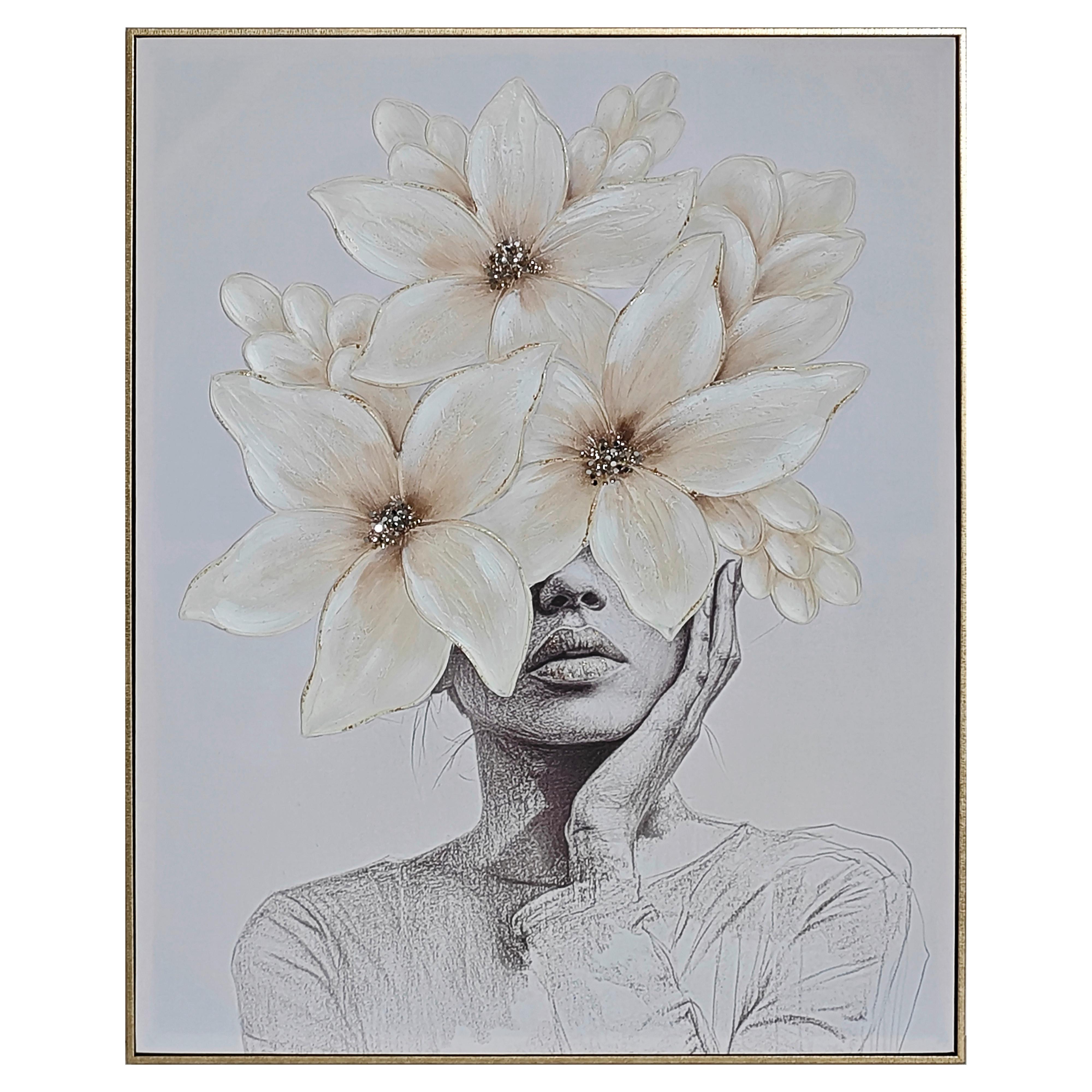 Slika S Okvirom Alixa 82x102cm - višebojno/zlatne boje, Moderno, drvo/tekstil (82/102cm) - Mömax