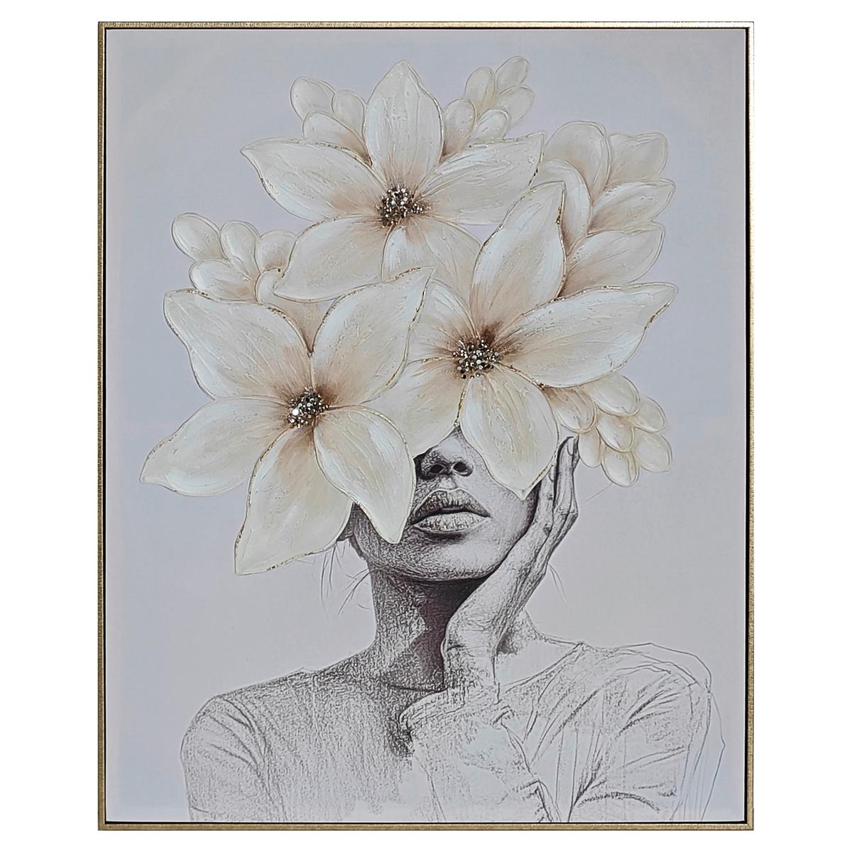 Slika S Okvirom Alixa 82x102cm - višebojno/zlatne boje, Moderno, drvo/tekstil (82/102cm) - Mömax