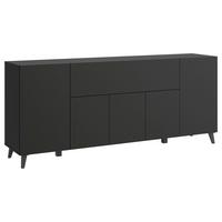 Sideboard Phuket Schwarz - Schwarz, Design, Holzwerkstoff/Kunststoff (180/76/37,5cm) - P & B