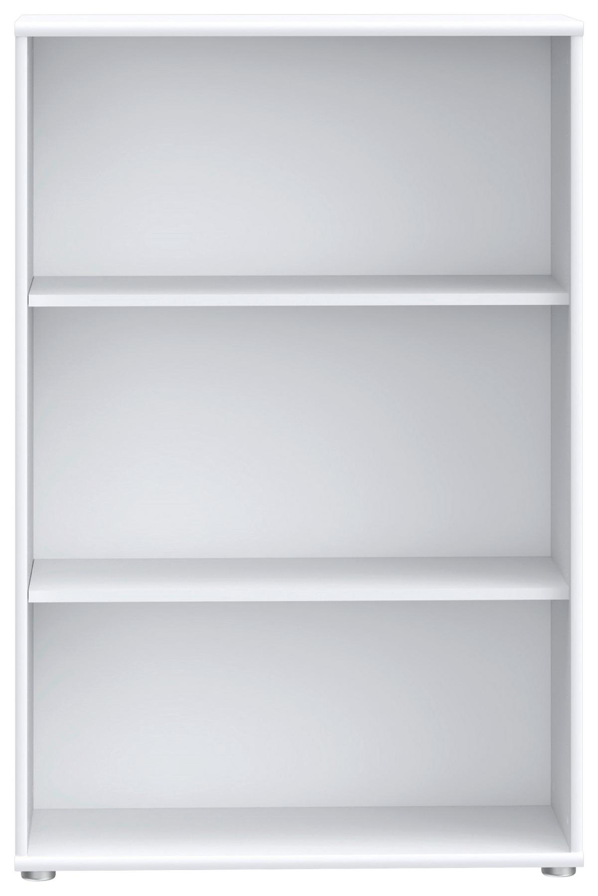 REGAŁ TEMPRA 2 - biały/kolor aluminiowy, Design, materiał drewnopochodny (73,7/111,1/34,8cm)