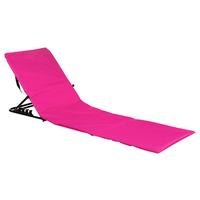 LEŻAK PLAŻOWY LUKE - jaskrawy róż, Basics, tworzywo sztuczne/metal (145/52/47cm)