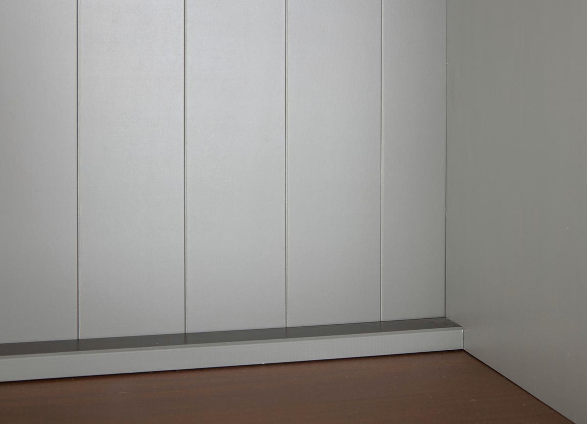 Anrichte Luzerna 5.1 B: 90 cm Kiefer massiv/Grau 4 Türen - Braun/Grau, KONVENTIONELL, Glas/Holz (90/190/45cm) - MID.YOU