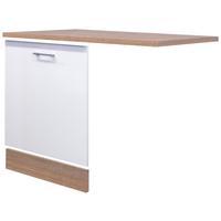 Geschirrspülerfront Samoa Weiß/Eichefarben - Weiß/Sonoma Eiche, KONVENTIONELL, Holzwerkstoff (110/85/60cm) - FlexWell