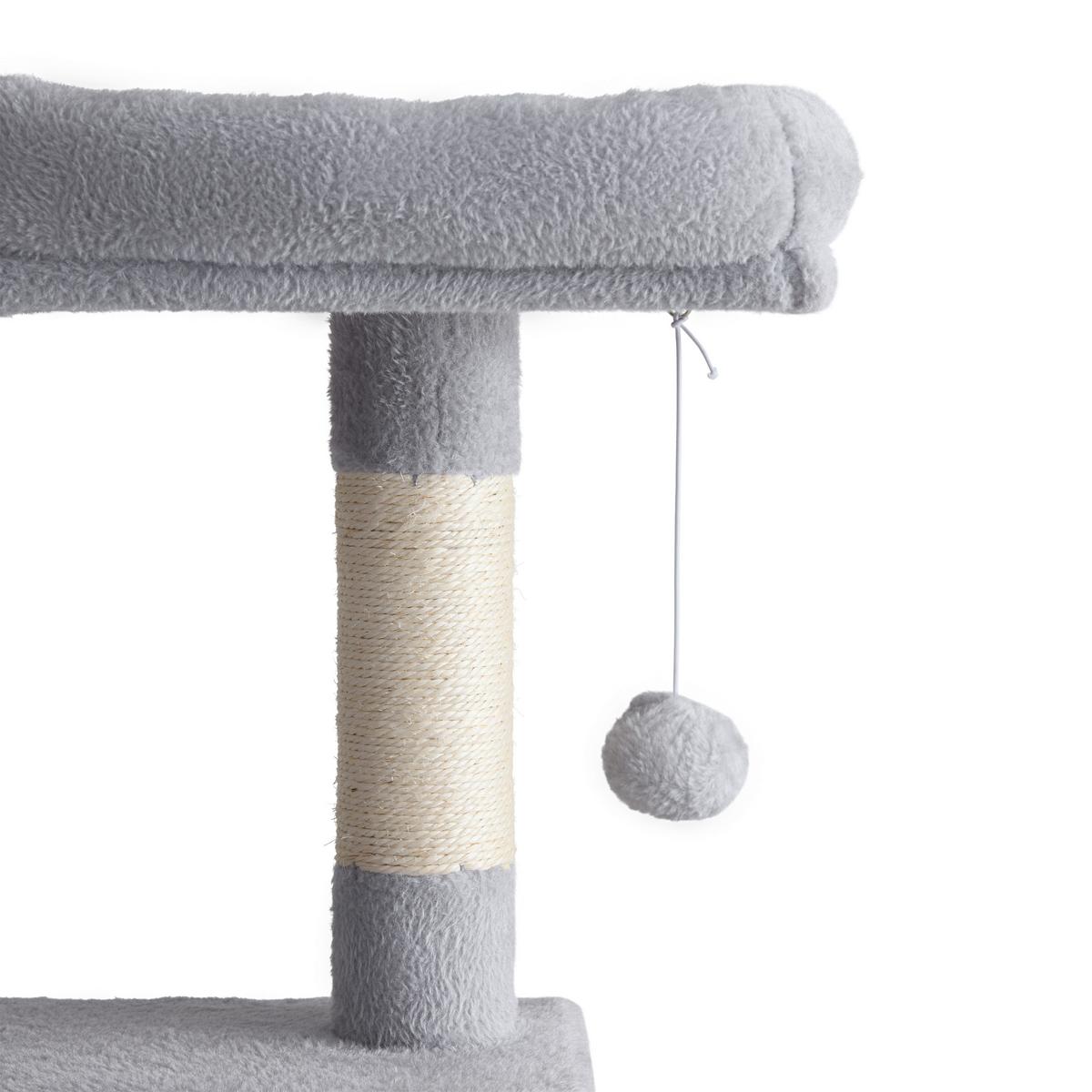 Kratzbaum Charlie Grau - Grau, KONVENTIONELL, Karton/Holzwerkstoff (55/48/194cm) - Mömax