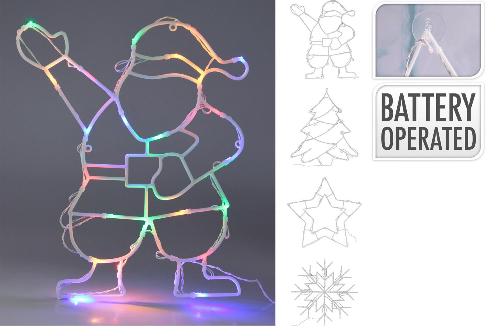 Led Karácsonyi Figura Christmas - fehér, Konventionell, műanyag