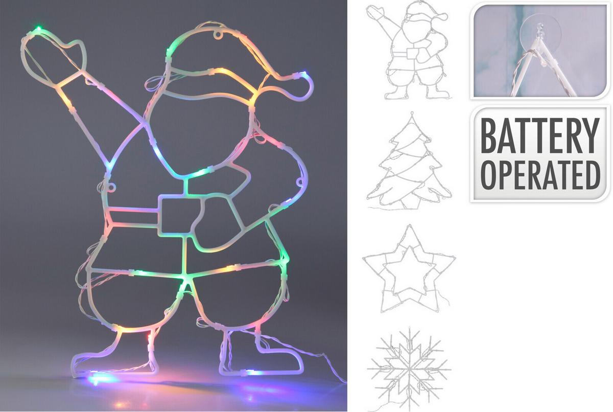 Led Karácsonyi Figura Christmas - fehér, Konventionell, műanyag
