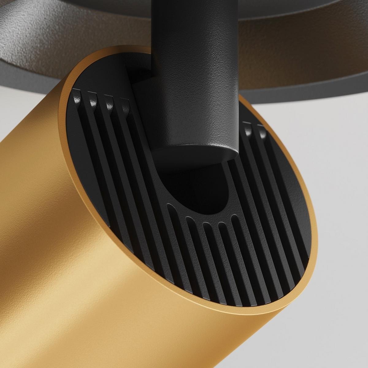 DECKENLEUCHTE FOCUS S - Goldfarben/Schwarz, Modern, Metall (5,2/12,3cm) - MAYTONI