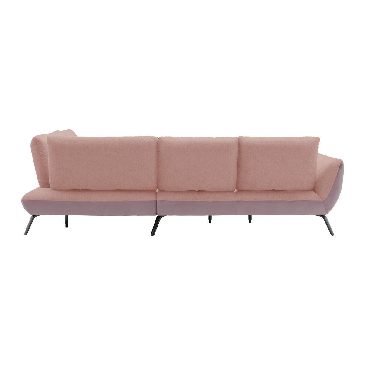 Wohnlandschaft Trendy Rosa/Flieder - Flieder/Schwarz, Modern, Holzwerkstoff/Textil (310/93/250cm) - Premium Living