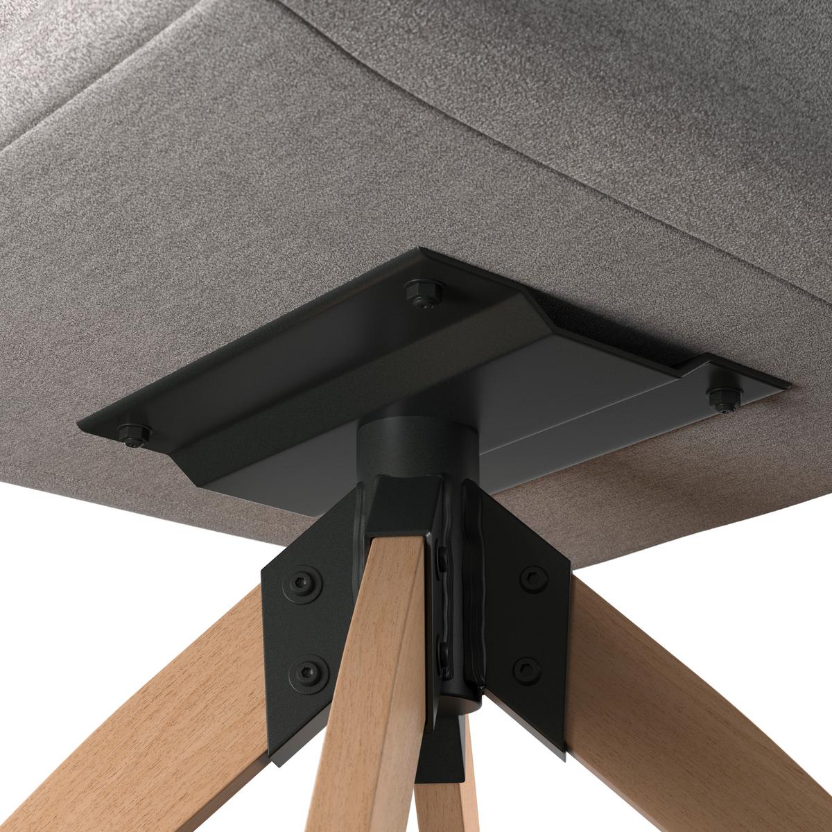 Armlehnstuhl Adrien Greige Webstoff Drehbar Gepolstert - Greige/Naturfarben, MODERN, Holz/Textil (60/88/65cm) - Bessagi Home